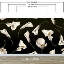 Cargar imagen en el visor de la galería, Elegant Rustic Tulip Flower Peel and Stick Wallpaper | Removable Wall Mural #6216
