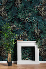 Carregar imagem no visualizador da galeria, Tropical Palm Leave Pattern Peel and Stick Wall Mural. #6264
