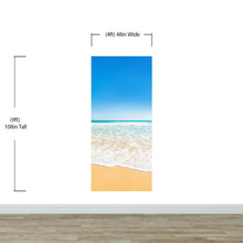 Carregar imagem no visualizador da galeria, Bright Afternoon Blue Skies Ocean Beach Wave Wall Mural. #6272
