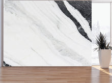 Cargar imagen en el visor de la galería, Black and White Marble Stone Granite Slate Wall Mural. Peel and Stick. #6273
