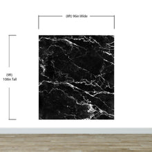 Cargar imagen en el visor de la galería, Black Marble Stone Granite Slate Peel and Stick Wallpaper | Removable Wall Mural #6274
