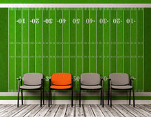 Cargar imagen en el visor de la galería, Football Field Wall Mural. 100 yard field with end zone large wall mural. #6276
