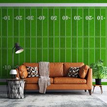 Cargar imagen en el visor de la galería, Football Field Wall Mural. 100 yard field with end zone large wall mural. #6276
