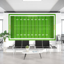 Cargar imagen en el visor de la galería, Football Field Wall Mural. 100 yard field with end zone large wall mural. #6276
