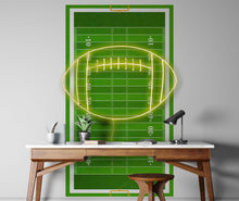 Cargar imagen en el visor de la galería, Football Field Wall Mural. 100 yard field with end zone large wall mural. #6276
