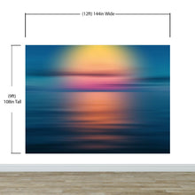 Cargar imagen en el visor de la galería, Sunset over the Ocean Horizon Wall Mural. Peel and Stick Wallpaper. #6308
