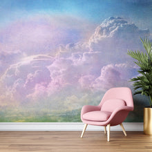 Load image into Gallery viewer, Cloudy Sky View Wall Mural. Abstract Grunge, Scratches and Grainy Design. Peel and Stick Wallpaper. #6326
