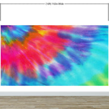 Carregar imagem no visualizador da galeria, Colorful Tie-Dye Wall Mural Design. Peel and Sticker Wallpaper. #6327
