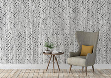 Carregar imagem no visualizador da galeria, Stylish Hand-drawn Thin Vertical Lines and Dots Wall Mural Pattern. Peel and Stick Wallpaper. #6346
