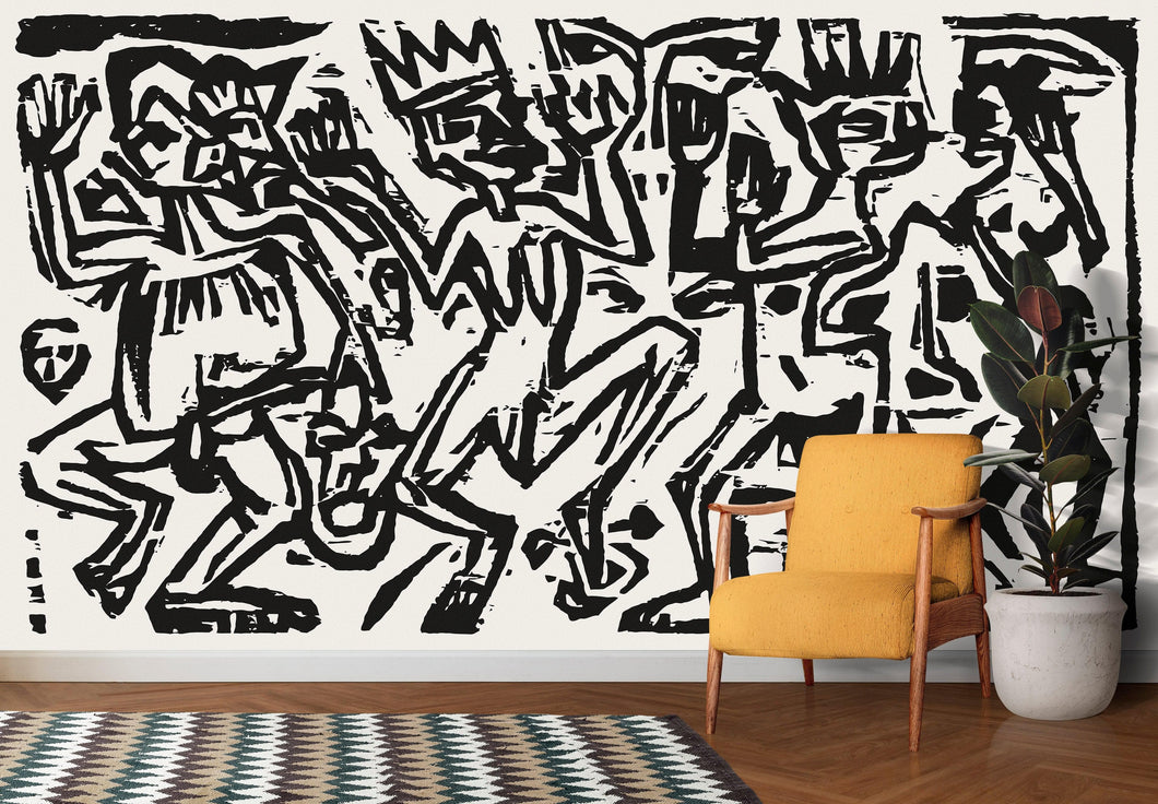 Die Irren III Artwork Print Wall Mural. Famous artwork (1912–1923) by Ernst Ludwig Kirchner. #6349