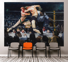 Load image into Gallery viewer, Boxing Match Painting Artwork Wall Mural. Stag at Sharkey&#39;s (1909) painting by George Wesley Bellows. #6353
