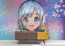 Carregar imagem no visualizador da galeria, Cute Girl Anime Wall Mural. Japanese Style Animation Design. #6360
