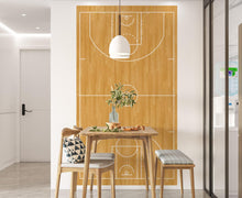 Cargar imagen en el visor de la galería, Basketball Court Hardwood Pattern Wall Mural. #6361
