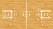 Load image into Gallery viewer, Basketball Court Hardwood Pattern Wall Mural. #6361
