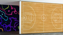 Load image into Gallery viewer, Basketball Court Hardwood Pattern Wall Mural. #6361
