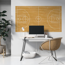 Load image into Gallery viewer, Basketball Court Hardwood Pattern Wall Mural. #6361
