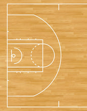 Load image into Gallery viewer, Basketball Court Hardwood Pattern Wall Mural. #6361
