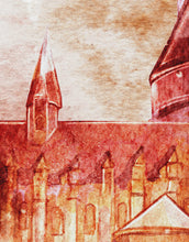 Carregar imagem no visualizador da galeria, Wizardly World Wall Mural. Fantasy Theme with Castle / Train / Owl Peel and Stick Wallpaper. #6373
