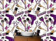 Cargar imagen en el visor de la galería, Cosmetic Beauty Room Wall Decor Mural. Fashionista Girl’s Room Decor. Makeup Vanity Decor. Peel and Stick Wallpaper. #6381
