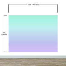 Cargar imagen en el visor de la galería, Pastel Color Wall Mural. Turquoise to Plum Purple Gradient Color Blend Design Wallpaper. #6385
