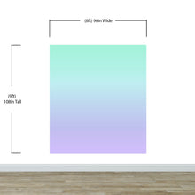 Cargar imagen en el visor de la galería, Pastel Color Wall Mural. Turquoise to Plum Purple Gradient Color Blend Design Wallpaper. #6385
