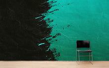 Cargar imagen en el visor de la galería, Paint Splash Wall Mural. Emerald Green Brush Stroke Peel and Stick Wallpaper. #6391
