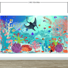 Carregar imagem no visualizador da galeria, Aquarium Underwater Marine Sea Life Wall Mural. #6397
