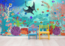 Carregar imagem no visualizador da galeria, Aquarium Underwater Marine Sea Life Wall Mural. #6397
