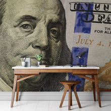 Cargar imagen en el visor de la galería, Money Wallpaper. Benjamin Franklin 100 Dollar Bill Wall Mural. #6399
