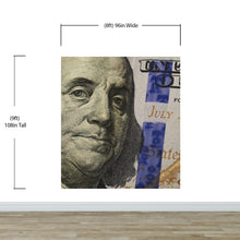 Cargar imagen en el visor de la galería, Money Wallpaper. Benjamin Franklin 100 Dollar Bill Wall Mural. #6399
