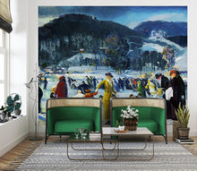 Carregar imagem no visualizador da galeria, Love of Winter Famous Painting Wall Mural. Painting by George Wesley Bellows. #6419
