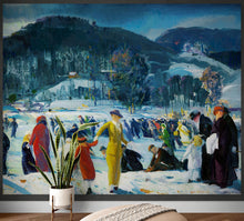 Cargar imagen en el visor de la galería, Love of Winter Famous Painting Wall Mural. Painting by George Wesley Bellows. #6419
