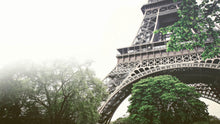 Load image into Gallery viewer, Eiffel Tower Wallpaper Mural Peel and Stick. Low Angle View of Eiffel Tower / Paris France / European Vintage Style Decor. #6427
