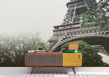 Load image into Gallery viewer, Eiffel Tower Wallpaper Mural Peel and Stick. Low Angle View of Eiffel Tower / Paris France / European Vintage Style Decor. #6427
