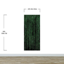 Carregar imagem no visualizador da galeria, Computer Matrix Style Lines of Code Wall Mural. Science Fiction Decor. #6430
