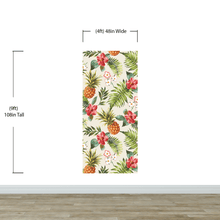 Carregar imagem no visualizador da galeria, Pineapple Tropical Vibe Wall Mural. Hawaiian Theme Peel and Stick Wallpaper. Paradise Vibe Theme Decor. #6447
