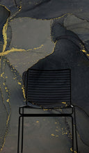 Carregar imagem no visualizador da galeria, Abstract Black and Gold Agate Marble Stone Pattern Wall Mural. Removable Peel and Stick Wallpaper. #6454
