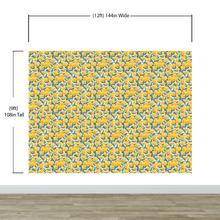 Load image into Gallery viewer, Yellow Floral Flower Background Pattern Wall Mural. #6456
