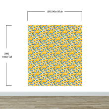 Cargar imagen en el visor de la galería, Yellow Floral Flower Background Pattern Wall Mural. #6456
