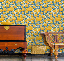 Cargar imagen en el visor de la galería, Yellow Floral Flower Background Pattern Wall Mural. #6456
