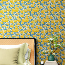 Load image into Gallery viewer, Yellow Floral Flower Background Pattern Wall Mural. #6456
