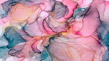 Carregar imagem no visualizador da galeria, Abstract Alcohol Ink Pattern Wall Mural. Agate Design. Removable Peel and Stick Wallpaper. #6461
