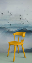 Load image into Gallery viewer, Birds Migrating Over Mountain Wall Mural. Asian Theme Peel and Stick Wallpaper. #6467
