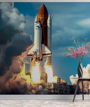 Load image into Gallery viewer, Space Shuttle Wall Mural Wallpaper. NASA Theme Wall Decor. #6470
