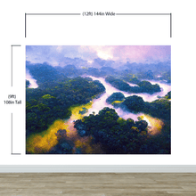 Carregar imagem no visualizador da galeria, Tropical Rainforest Wall Mural Painting. #6475
