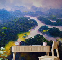 Carregar imagem no visualizador da galeria, Tropical Rainforest Wall Mural Painting. #6475
