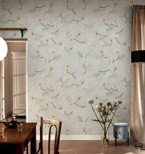 Cargar imagen en el visor de la galería, White Magnolia Wall Mural Peel and Stick Wallpaper. #6477
