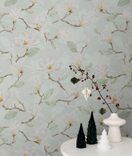 Cargar imagen en el visor de la galería, White Magnolia Wall Mural Peel and Stick Wallpaper. #6477
