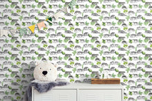 Carregar imagem no visualizador da galeria, Tiger and Leopard Wallpaper Pattern. Safari Animal Print Wall Mural. #6478
