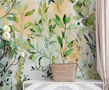 Carregar imagem no visualizador da galeria, Eucalyptus Wallpaper in Pastel Color Watercolor. #6483
